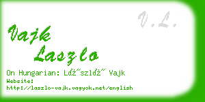 vajk laszlo business card